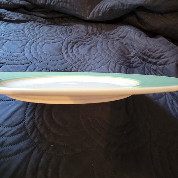 Fitz and Floyd, Correlations Light Green and White Charger Plates with Yellow - Picture 7 of 7